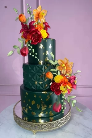 Origami Cake Verde Musgo