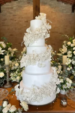 Bolo 6 andares com Floral 360*
