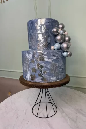 Bolo Mármore Azul