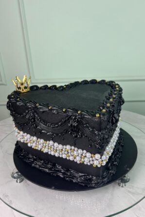 Vintage Cake Coração Preto
