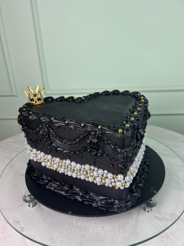 Vintage Cake Coração Preto