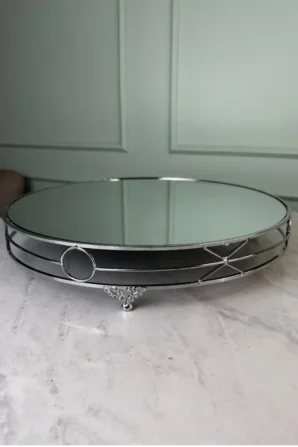 Boleira de metal espelhada minimalista
